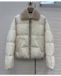 Brunello Cucinelli Women's Down Jacket With Sheepskin Collar