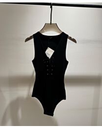 Balmain Women's Lace-Up Bodysuit