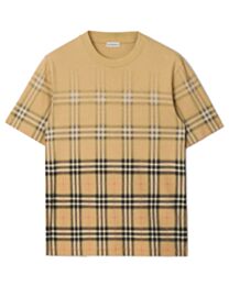 Burberry Women's Ryan Gradient Check T-Shirt Apricot