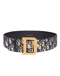 Christian Dior Women's Diorquake Dior Oblique Belt Dark Blue