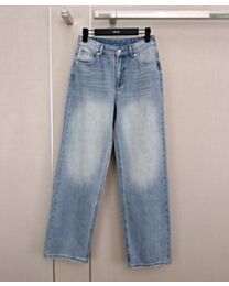 Christian Dior Women's Loose-Fit Straight-Leg Washed Jeans Blue