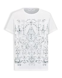 Christian Dior Women's T-Shirt White Cotton Jersey With Multicolor Dioresque Stella White