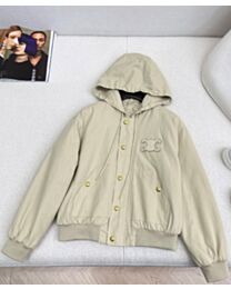 Celine Women's Hooded Jacket Green