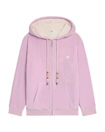 Celine Women's Loose Zip-up Hoodie Pink