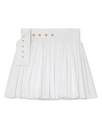 Celine Women's Cotton Poplin Mini Skirt White