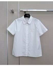 Celine Women's Embroidered Poplin Shirt White
