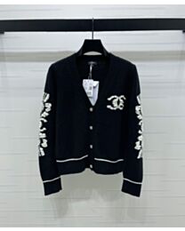 Chloe Women's Snowflake Embroidered Wool Blend Cardigan