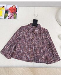 Chanel Women's Tweed Jacket Purple