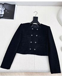 Chanel Women's Jesetta Double Breasted Boucle Jacket Black