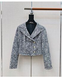 Chanel Women's Women's Cropped Jacket Gray
