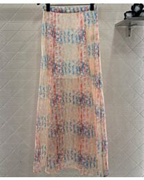 Chanel Women's Printed Silk Midi Skirt Pink