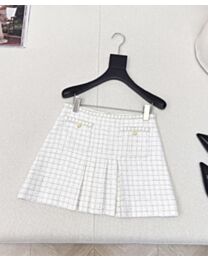 Chanel pleated skirt White