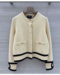 Chanel Women's Cashmere-Blend Knit Cardigan Cream