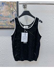 Chanel Women's Diamond Hollow Vest Sweater