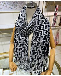 Fendi Womens FF Print Long Scarf