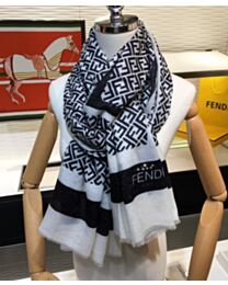 Fendi Womens FF Print Long Scarf