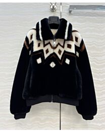 Gucci Women's Printed Pattern Lambskin Jacket