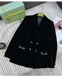 Gucci Women's Double-Breasted Jacket Black