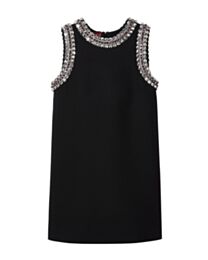 Gucci Women's Crystal Embroidered Mini Dress 