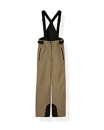 Gucci Women's GG Plain Knit Jacquard Trousers Apricot