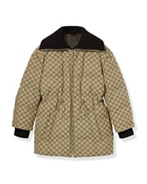 Gucci Women's GG Canvas Puffer Jacket Apricot