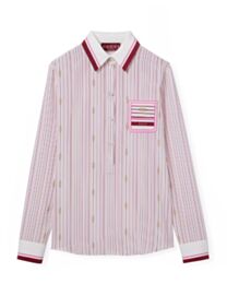 Gucci Women's Printed Silk Shirt Pink