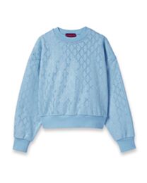 Gucci Women's Light-Cotton Jersey Sweatshirt With Crystals Blue