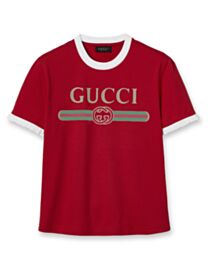 Gucci Women's Double G Print Cotton Jersey T-Shirt