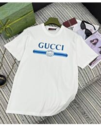 Gucci Women's Soft Cotton Jersey T-Shirt With Print White