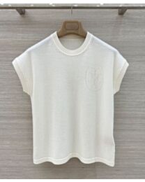 Hermes Women's Sleeveless Knit Top Cream