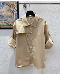 Hermes Asymmetric Shirt Apricot