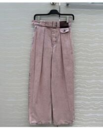 Loewe Women's Washed Wide-Leg Trousers Pink