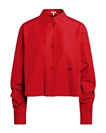 Loewe Women's Cropped Cotton Shirt Red