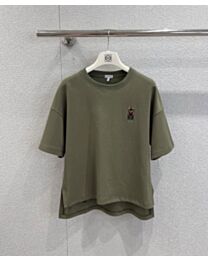 Loewe Women's Regular Fit T-Shirt In Cotton Blend Green