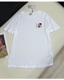Loewe Women's Anagram Embroidered Jersey T-Shirt White