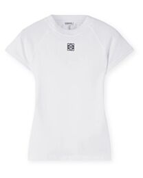 Loewe Women's Cotton-Blend Fitted T-Shirt White