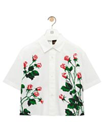 Loewe Women's Short sleeve Shirt in Cotton White