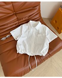 Loewe Women's Lettering Embroidered Cropped Top White