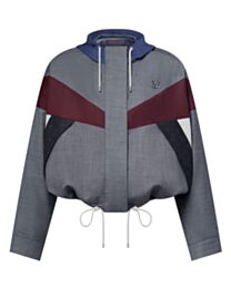 Louis Vuitton Women's Color-Blocked Windbreaker Gray
