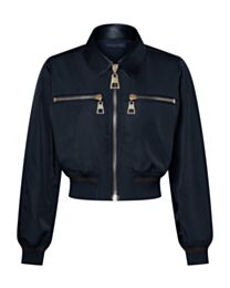 Louis Vuitton Women's Leather-Paneled Jacket Black