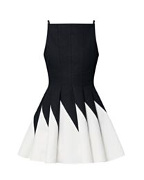 Louis Vuitton Women's Color Block Pleated Dress Black