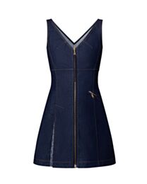 Louis Vuitton Women's Denim Mini Dress Dark Blue