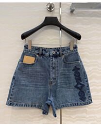 Louis Vuitton Women's Monogram Denim Shorts Blue