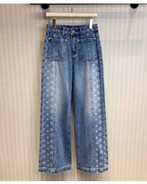 Louis Vuitton Women's Monogram Denim Jeans Blue