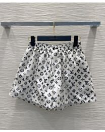 Louis Vuitton Women's Geometric Monogram Boxer Shorts White