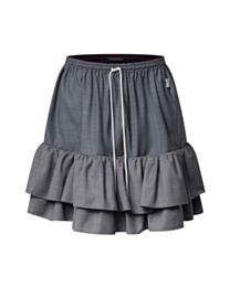 Louis Vuitton Women's Ruffle Hem Skirt Gray