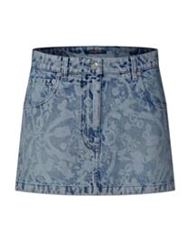 Louis Vuitton Women's LV Bloom Denim Mini Skirt Blue