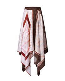Louis Vuitton Women's Nouveau Pleated Handkerchief Hem Skirt Pink