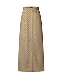 Louis Vuitton Washed Monogram Maxi Skirt Coffee