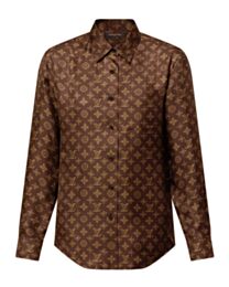 Louis Vuitton Women's Mahina Silk Shirt Coffee